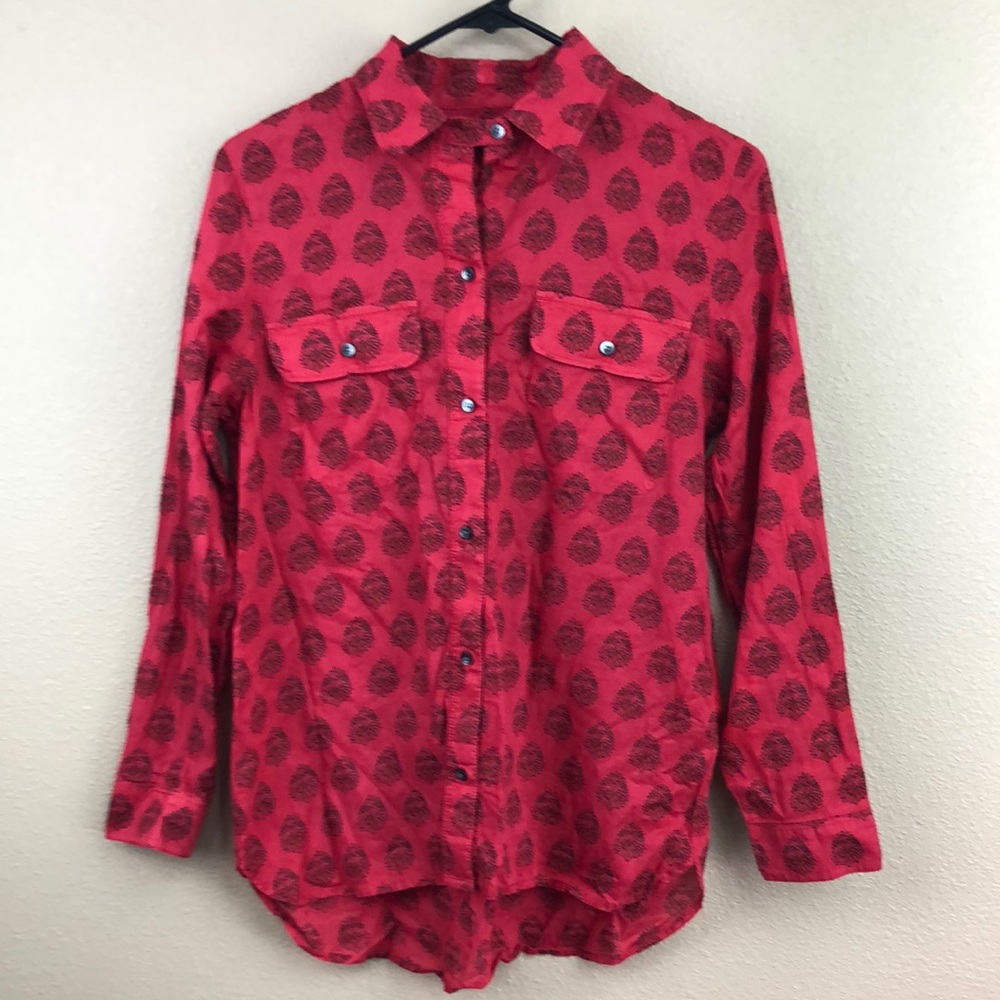 Madewell Red Button Down Shirt